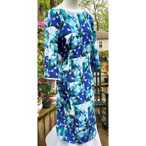 NWT H&M Geometric Midi Sheath Dress
